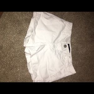 White denim shorts
